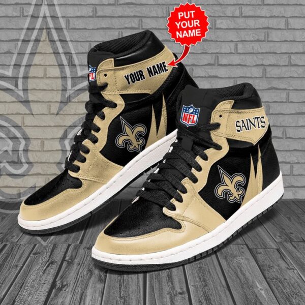 Tubopro New Orleans Saints NFL AJ1 High Sneakers Shoes For Men And Women - Image 2