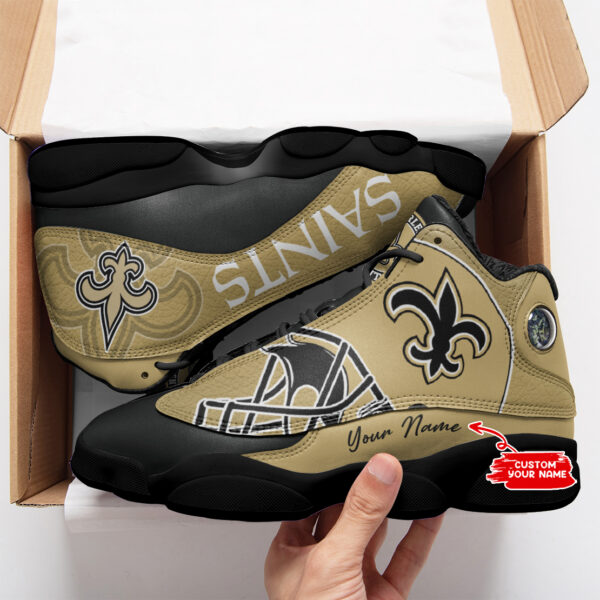 Tubopro New Orleans Saints NFL AJ13 Sneakers Shoes For Men And Women - Image 2