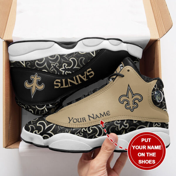 Tubopro New Orleans Saints NFL AJ13 Sneakers Shoes For Men And Women - Image 2