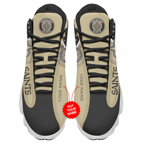Tubopro New Orleans Saints NFL AJ13 Sneakers Shoes For Men And Women - Image 3