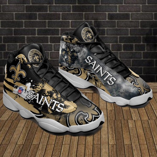 Tubopro New Orleans Saints NFL AJ13 Sneakers Shoes For Men And Women - Image 2