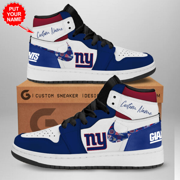 Tubopro New York Giants AJ1 High Sneakers Shoes For Men And Women
