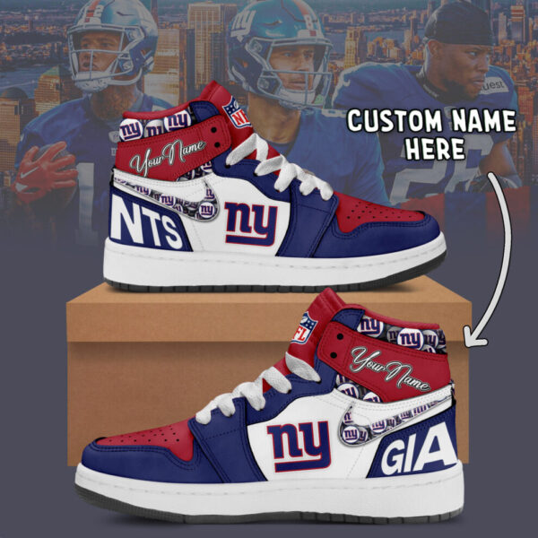 Tubopro New York Giants AJ1 High Sneakers Shoes For Men And Women