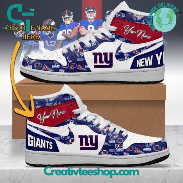 Tubopro New York Giants AJ1 High Sneakers Shoes For Men And Women