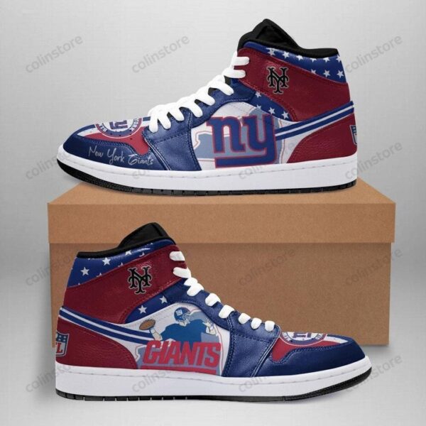 Tubopro New York Giants NFL AJ1 High Sneakers Shoes For Men And Women