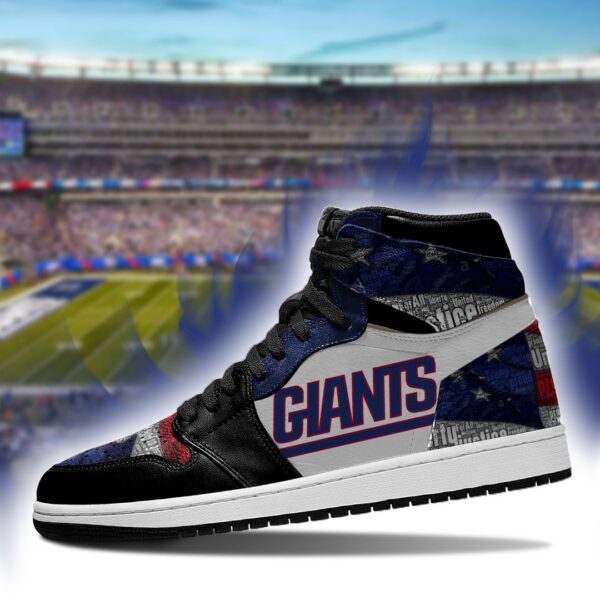 Tubopro New York Giants NFL AJ1 High Sneakers Shoes For Men And Women - Image 2