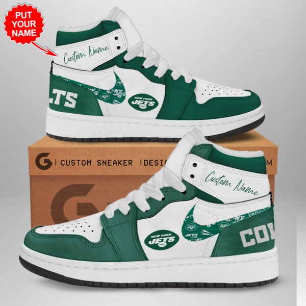 Tubopro New York Jets AJ1 High Sneakers Shoes For Men And Women