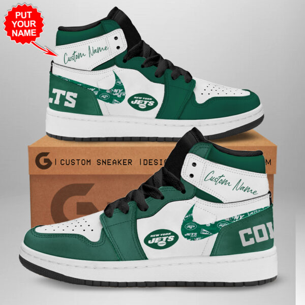 Tubopro New York Jets AJ1 High Sneakers Shoes For Men And Women