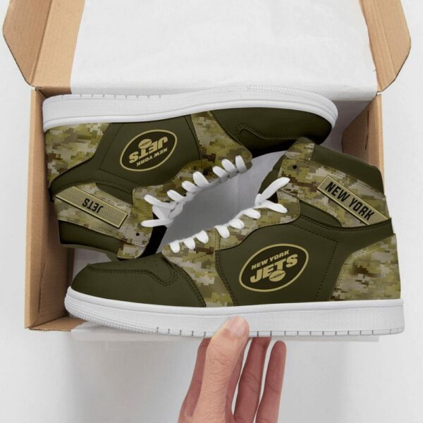 Tubopro New York Jets NFL AJ1 High Sneakers Shoes For Men And Women - Image 3