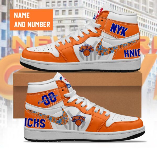 Tubopro New York Knicks AJ1 High Sneakers Shoes For Men And Women - Image 3