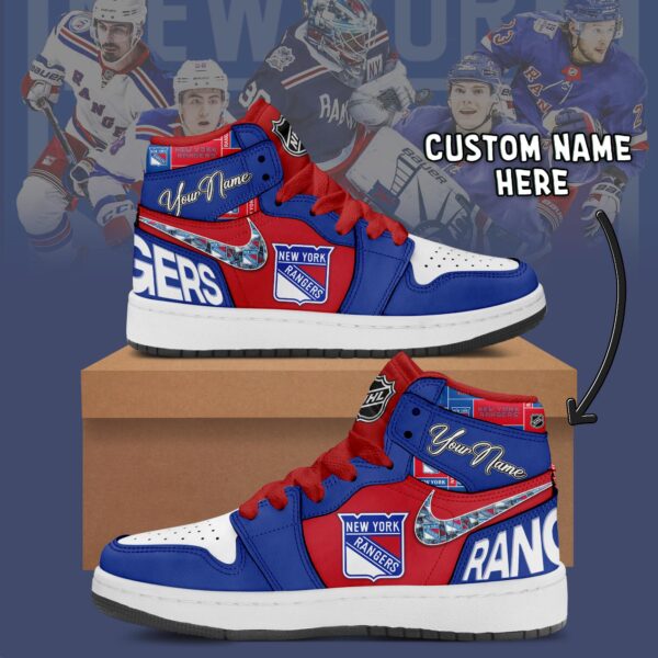 Tubopro New York Rangers AJ1 High Sneakers Shoes For Men And Women