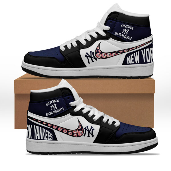 Tubopro New York Yankees AJ1 High Sneakers Shoes For Men And Women - Image 2
