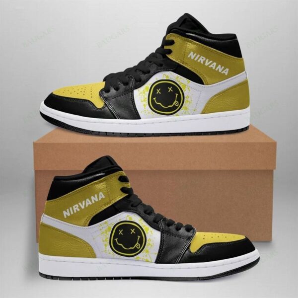 Tubopro Nirvana Rock Band AJ1 High Sneakers Shoes For Men And Women