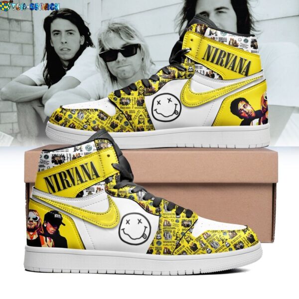 Tubopro Nirvana Rock Band AJ1 High Sneakers Shoes For Men And Women