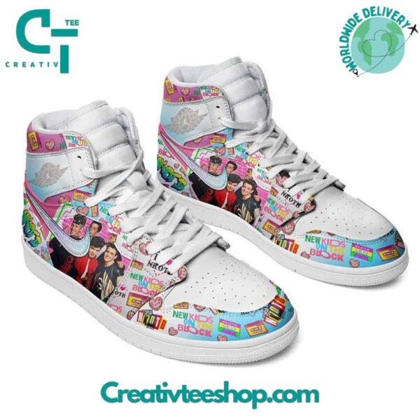 Tubopro NKOTB Band AJ1 High Sneakers Shoes For Men And Women - Image 2