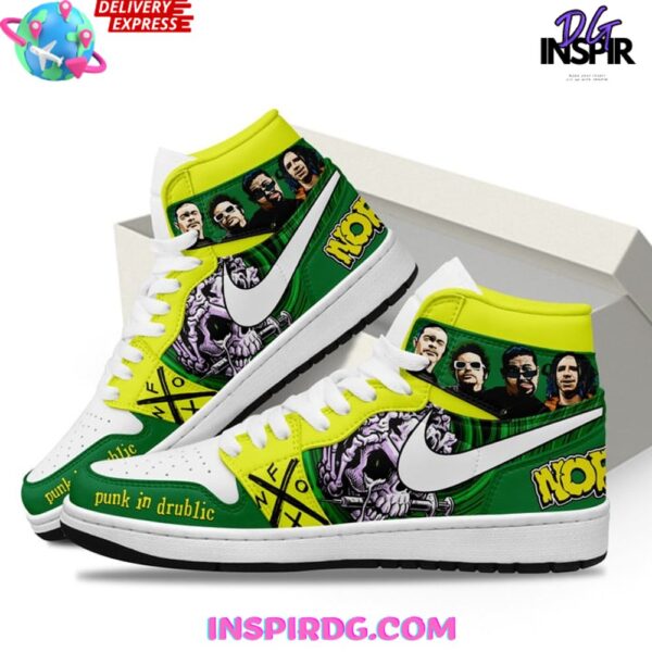 Tubopro NOFX Punk in Drublic AJ1 High Sneakers Shoes For Men And Women - Image 2