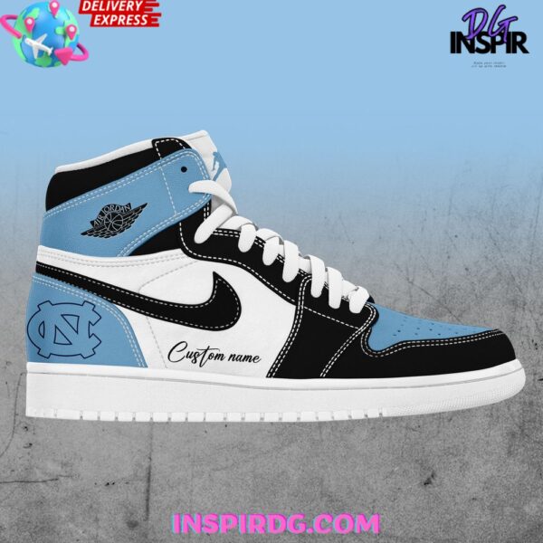 Tubopro North Carolina Tar Heels AJ1 High Sneakers Shoes For Men And Women - Image 2