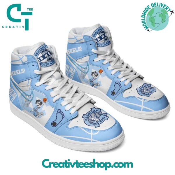 Tubopro North Carolina Tar Heels AJ1 High Sneakers Shoes For Men And Women - Image 2