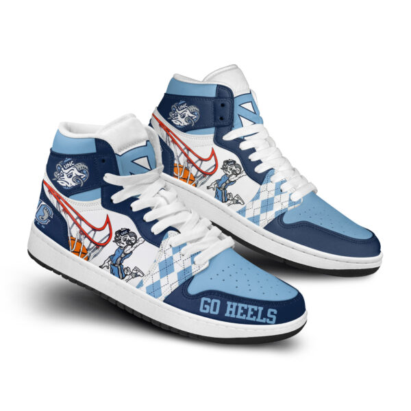 Tubopro North Carolina Tar Heels AJ1 High Sneakers Shoes For Men And Women - Image 4