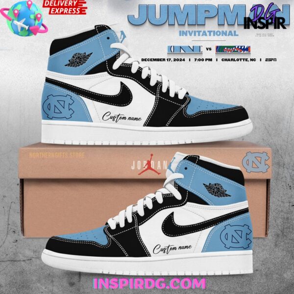 Tubopro North Carolina Tar Heels AJ1 High Sneakers Shoes For Men And Women