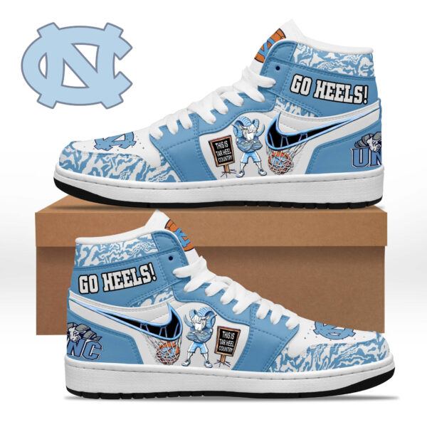 Tubopro North Carolina Tar Heels AJ1 High Sneakers Shoes For Men And Women