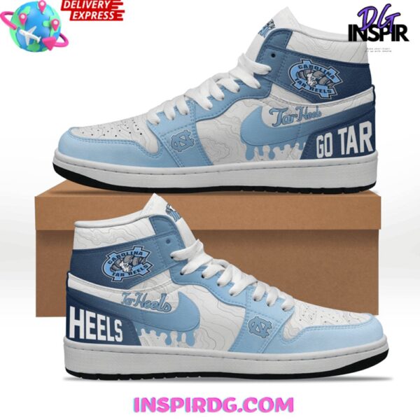 Tubopro North Carolina Tar Heels AJ1 High Sneakers Shoes For Men And Women - Image 2