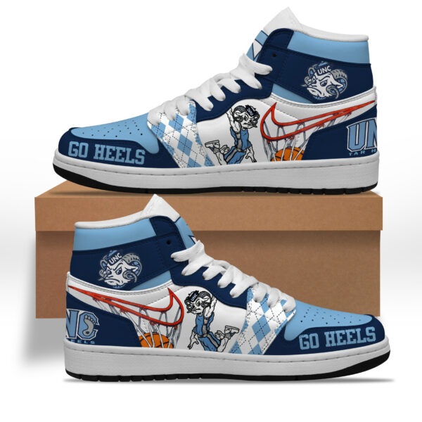 Tubopro North Carolina Tar Heels AJ1 High Sneakers Shoes For Men And Women - Image 3