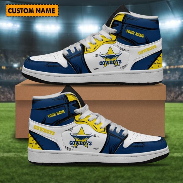 Tubopro North Queensland Cowboys AJ1 High Sneakers Shoes For Men And Women