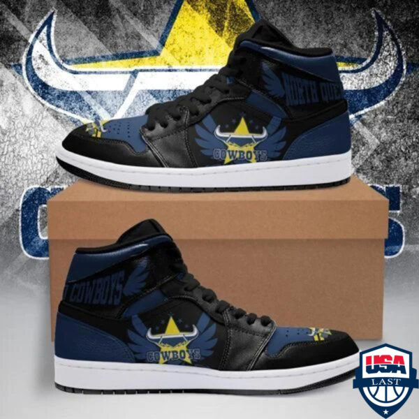 Tubopro North Queensland Cowboys NRL AJ1 High Sneakers Shoes For Men And Women