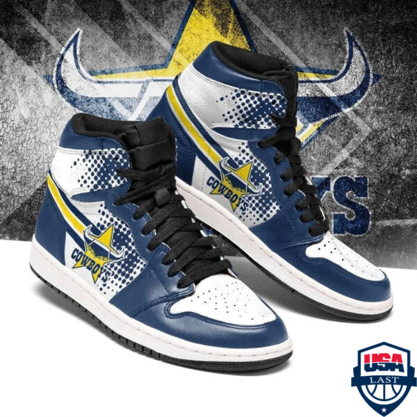 Tubopro North Queensland Cowboys NRL AJ1 High Sneakers Shoes For Men And Women