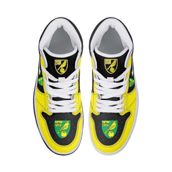 Tubopro Norwich City AJ1 High Sneakers Shoes For Men And Women - Image 3
