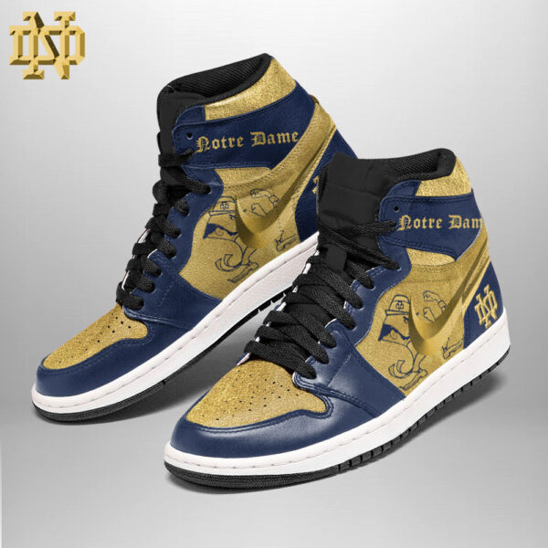 Tubopro Notre Dame Fighting Irish AJ1 High Sneakers Shoes For Men And Women - Image 2