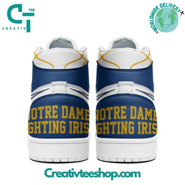 Tubopro Notre Dame Fighting Irish AJ1 High Sneakers Shoes For Men And Women - Image 3