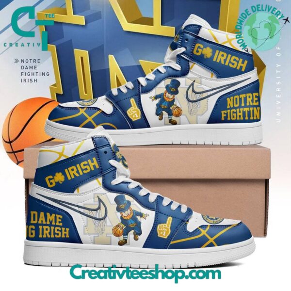 Tubopro Notre Dame Fighting Irish AJ1 High Sneakers Shoes For Men And Women
