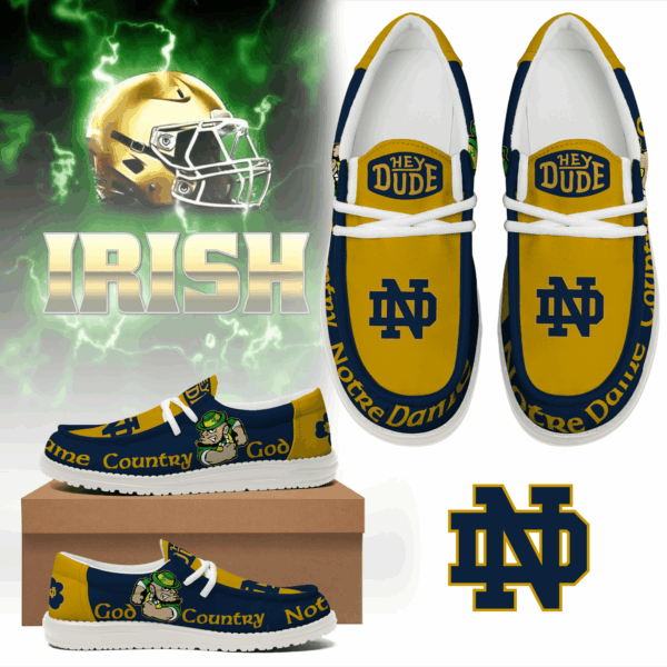 Tubopro Notre Dame Fighting Irish Personalized Hey Dude Shoes For Men And Women
