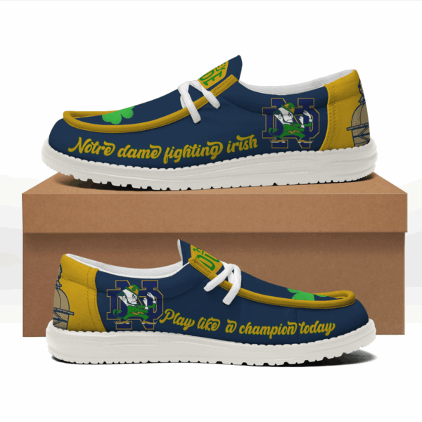 Tubopro Notre Dame Fighting Irish Personalized Hey Dude Shoes For Men And Women - Image 2