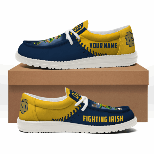 Tubopro Notre Dame Fighting Irish Personalized Hey Dude Shoes For Men And Women - Image 3