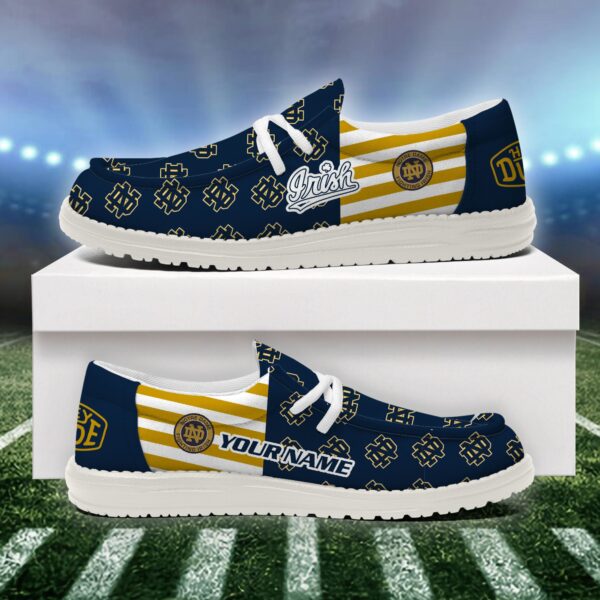 Tubopro Notre Dame Fighting Irish Personalized Hey Dude Shoes For Men And Women - Image 2