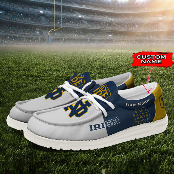 Tubopro Notre Dame Fighting Irish Personalized Hey Dude Shoes For Men And Women - Image 2