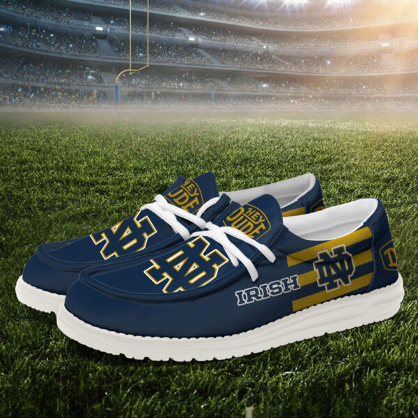 Tubopro Notre Dame Fighting Irish Personalized Hey Dude Shoes For Men And Women - Image 2