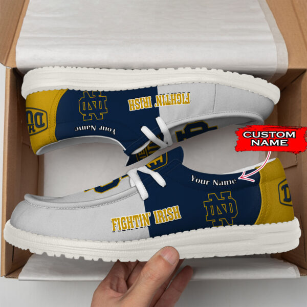 Tubopro Notre Dame Fighting Irish Personalized Hey Dude Shoes For Men And Women - Image 2