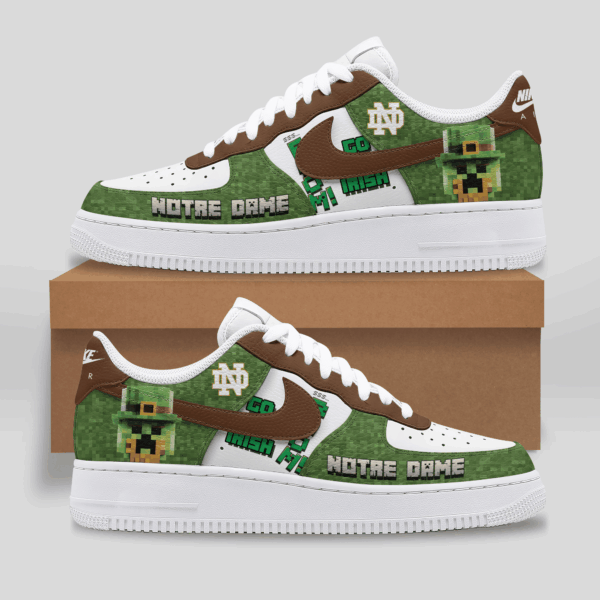 Tubopro Notre Dame Fighting Irish x Minecraft Air Low-Top Sneakers Shoes For Men And Women