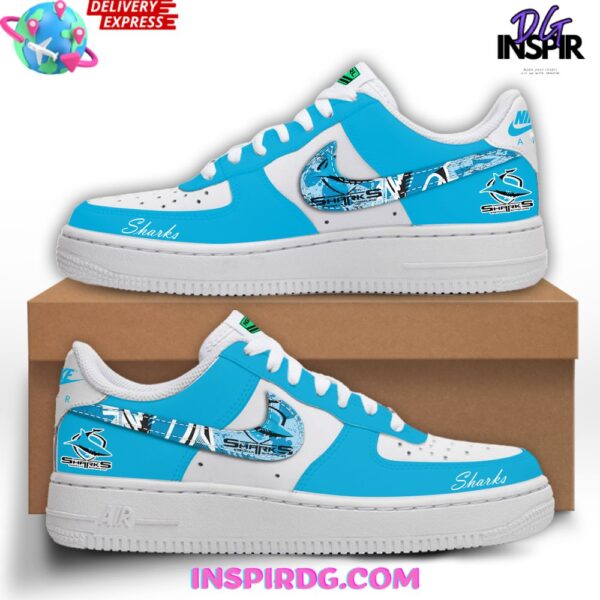 Tubopro NRL Cronulla Sharks Air Low-Top Sneakers Shoes For Men And Women - Image 2