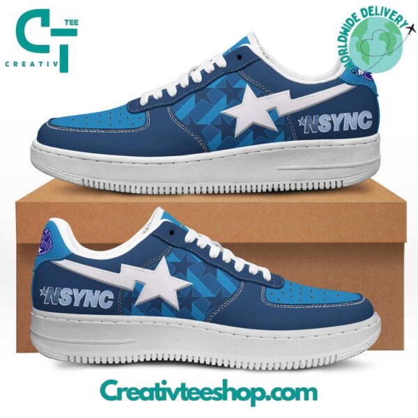 Tubopro NSYNC Band Blue Star Air Low-Top Sneakers Shoes For Men And Women