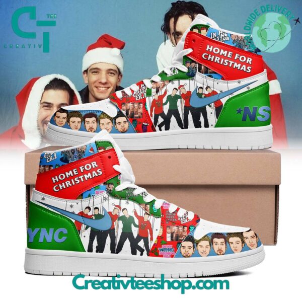 Tubopro NSYNC Home For Christmas AJ1 High Sneakers Shoes For Men And Women