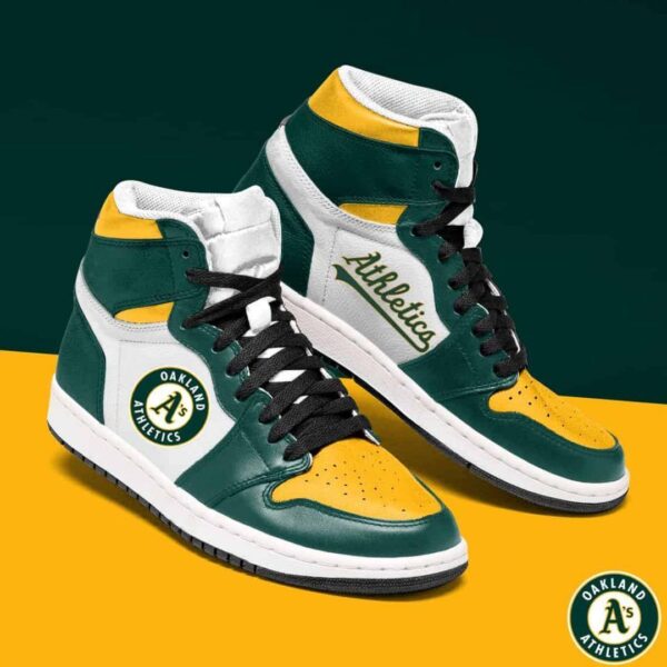 Tubopro Oakland Athletics AJ1 High Sneakers Shoes For Men And Women