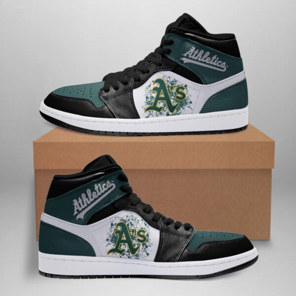 Tubopro Oakland Athletics AJ1 High Sneakers Shoes For Men And Women