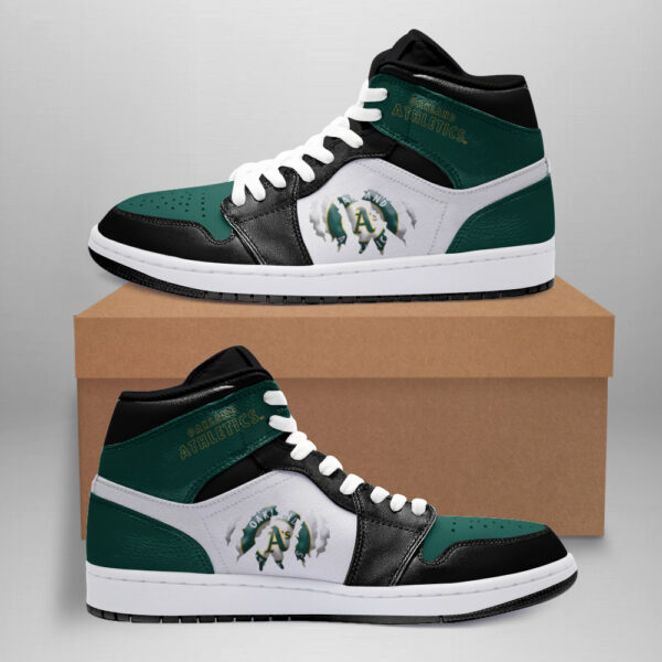 Tubopro Oakland Athletics AJ1 High Sneakers Shoes For Men And Women