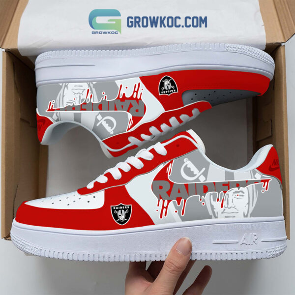 Tubopro Oakland Raiders Air Low-Top Sneakers Shoes For Men And Women - Image 3