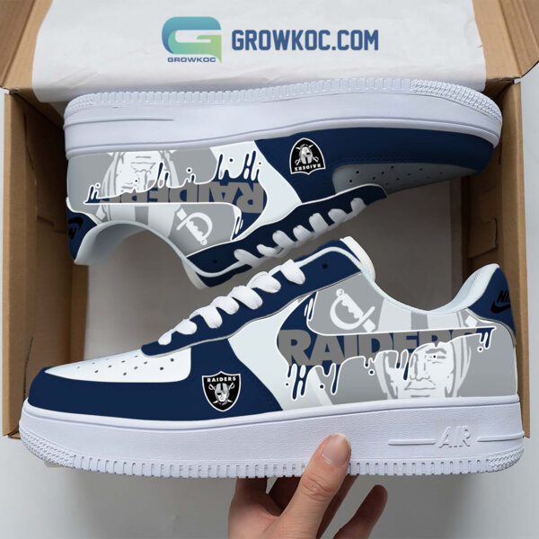 Tubopro Oakland Raiders Air Low-Top Sneakers Shoes For Men And Women - Image 2
